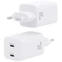Aisens Cargador GaN 65W con 2 puertos USB-C, Blanco ASCH-65W2P039-W